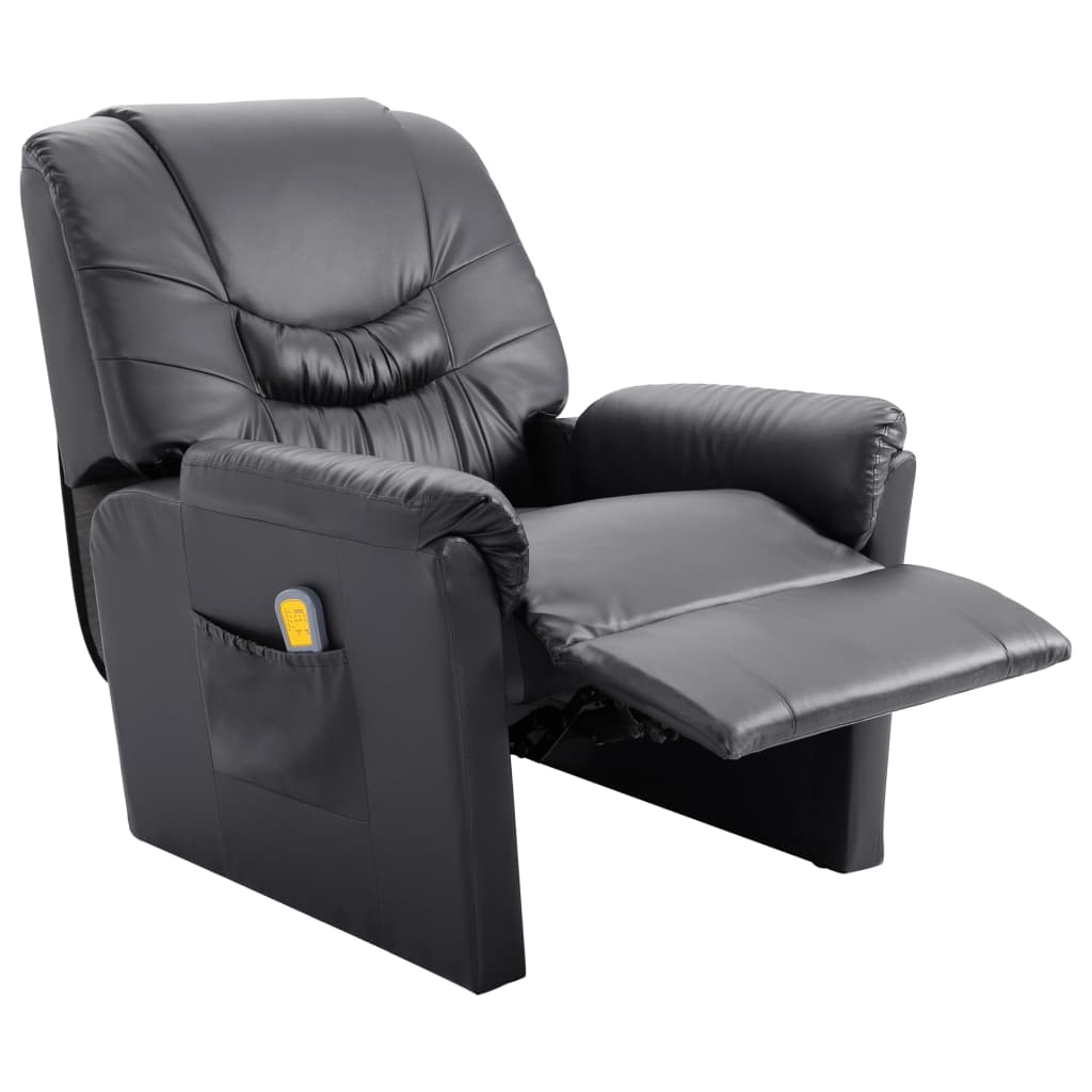 Massagesessel Grau Kunstleder