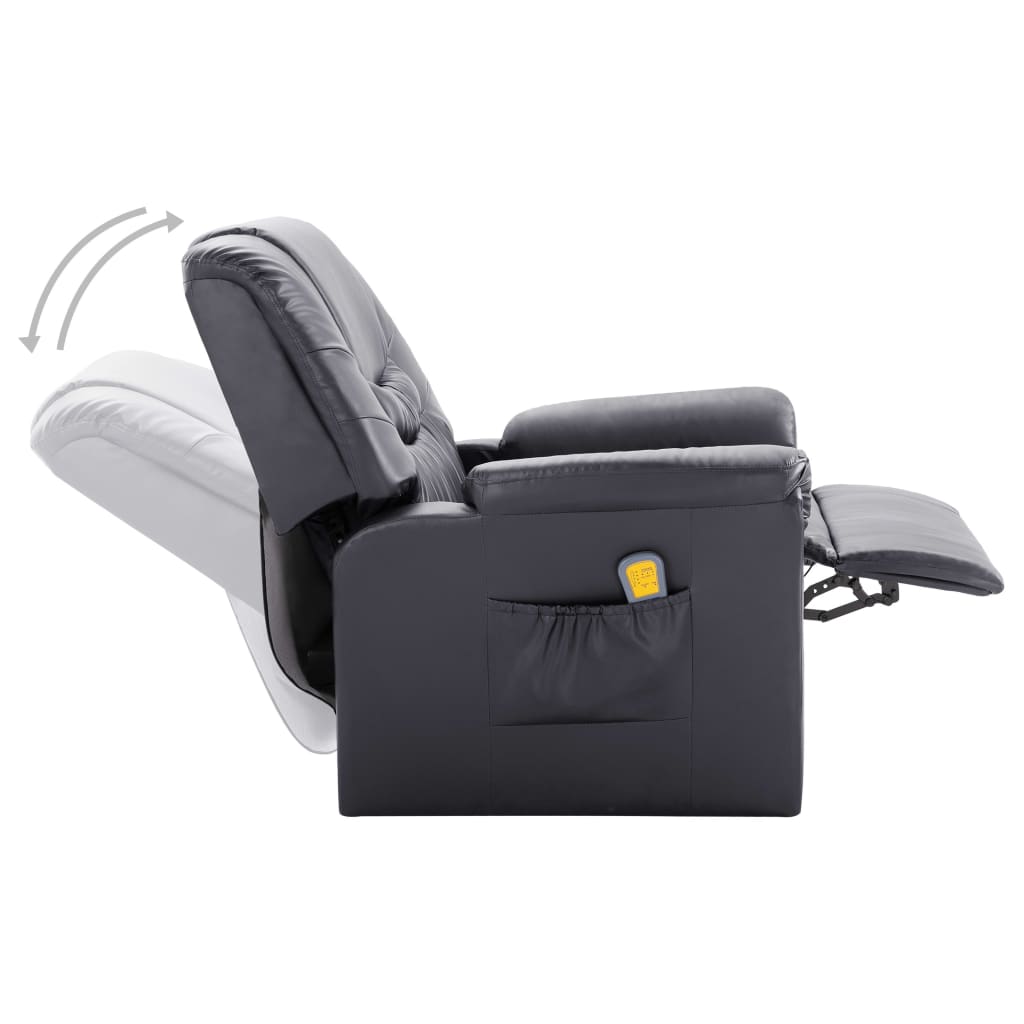 Massagesessel Grau Kunstleder