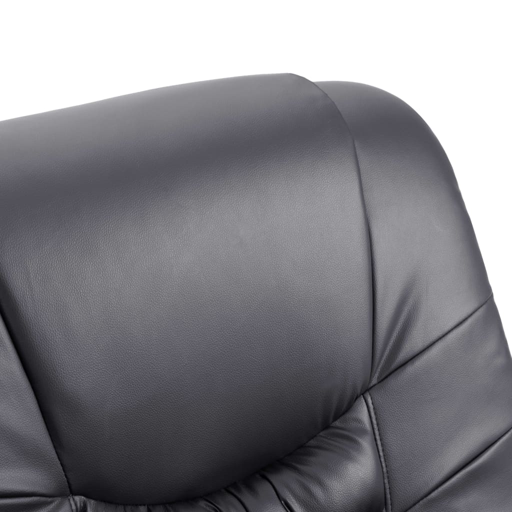 Massagesessel Grau Kunstleder