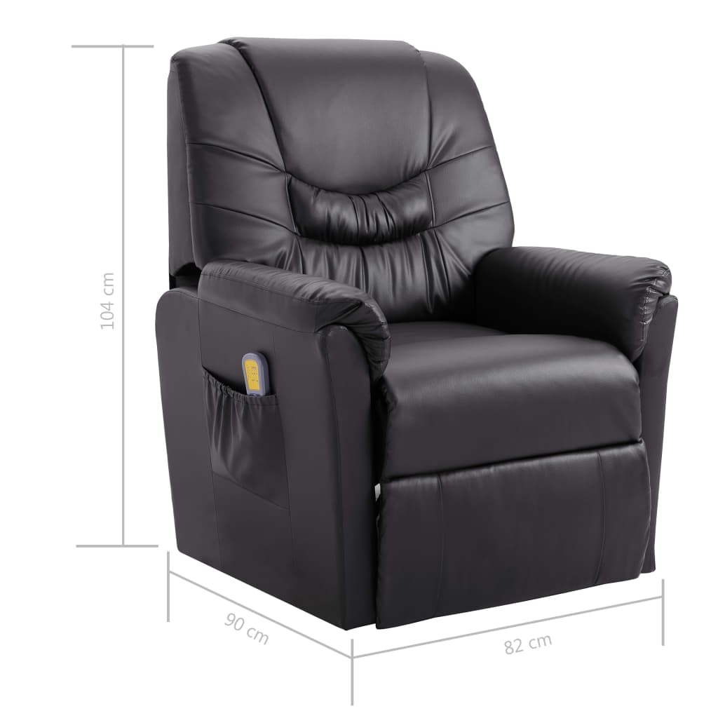 Massagesessel Grau Kunstleder