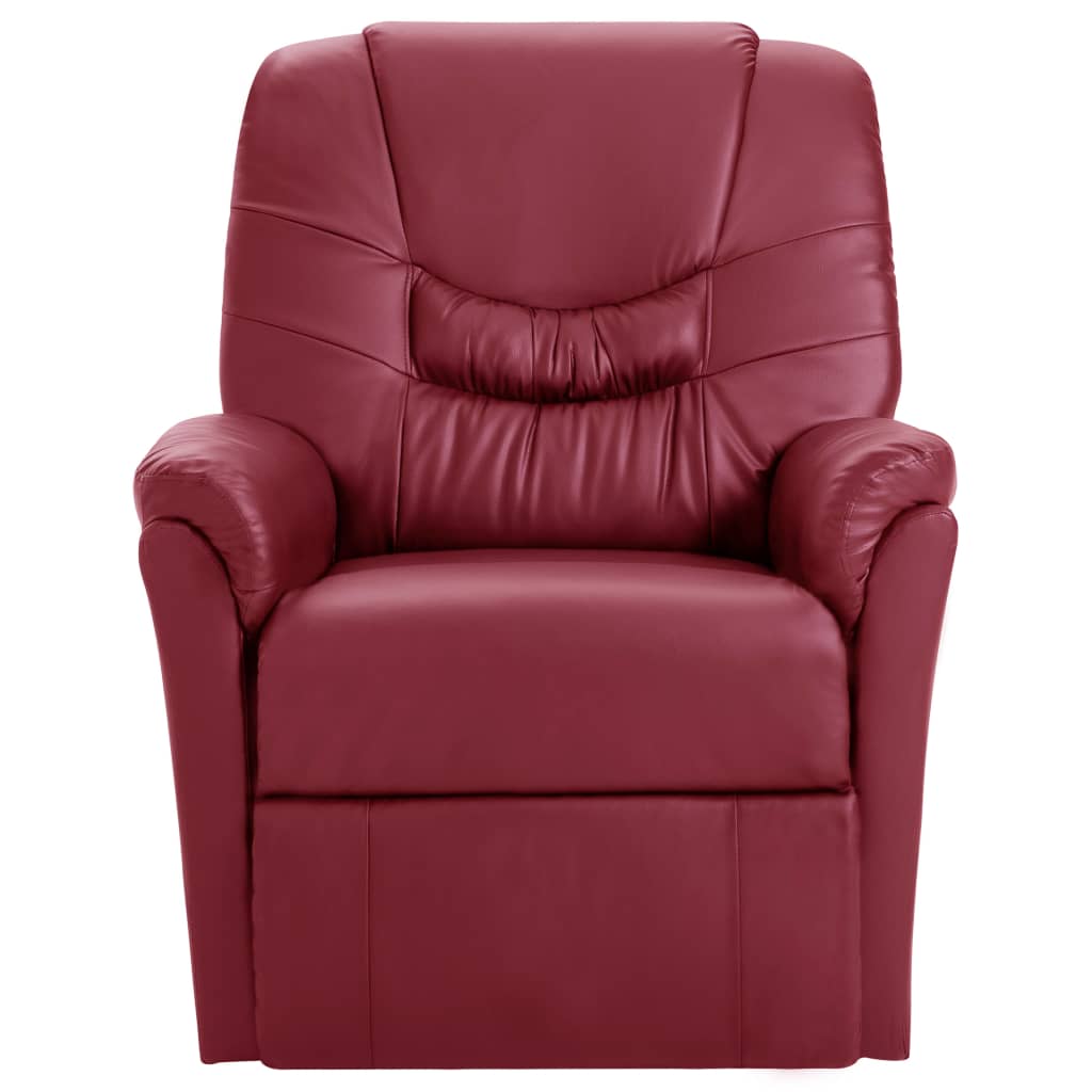 Massagesessel Weinrot Kunstleder