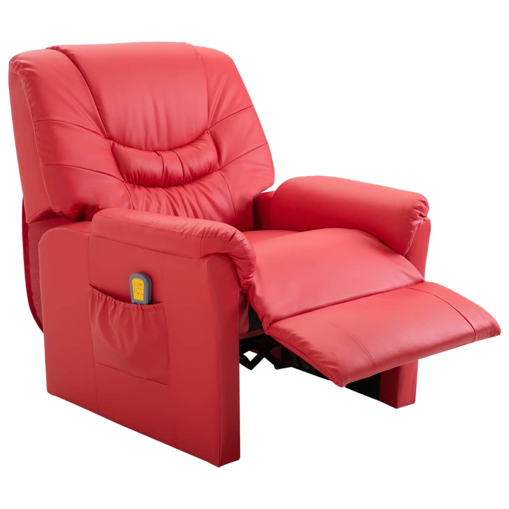 Massagesessel Rot Kunstleder