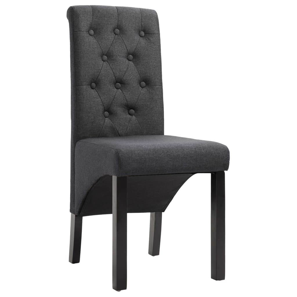 Dining chairs 2 pcs. Dark grey fabric