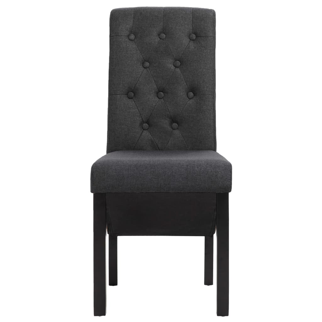 Dining chairs 2 pcs. Dark grey fabric