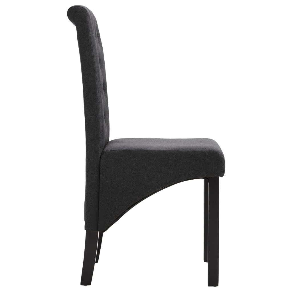 Dining chairs 2 pcs. Dark grey fabric