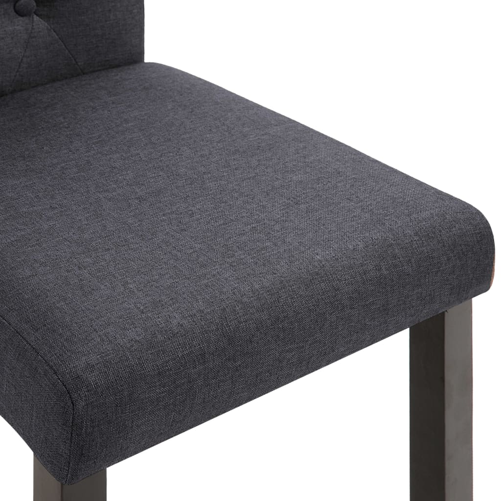 Dining chairs 2 pcs. Dark grey fabric