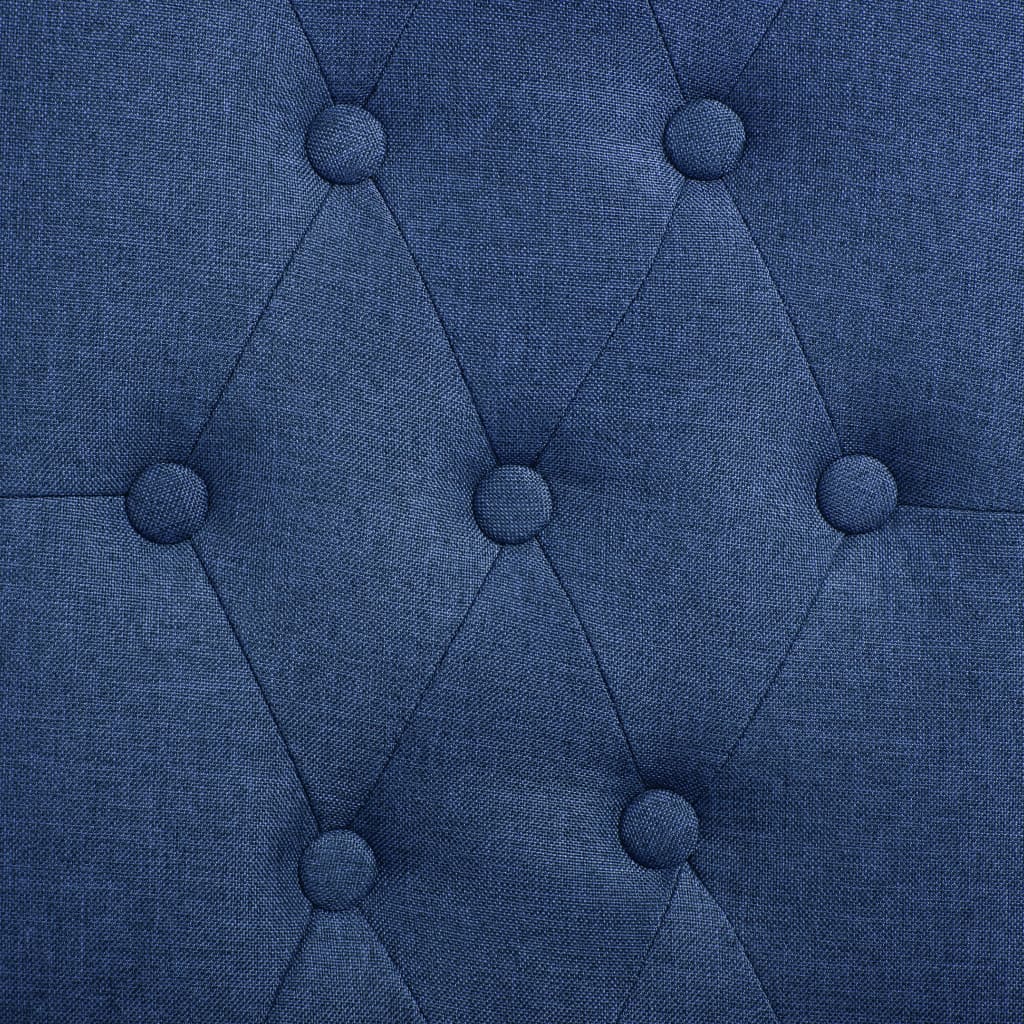 Esszimmerstühle 2 Stück Blau Stoff