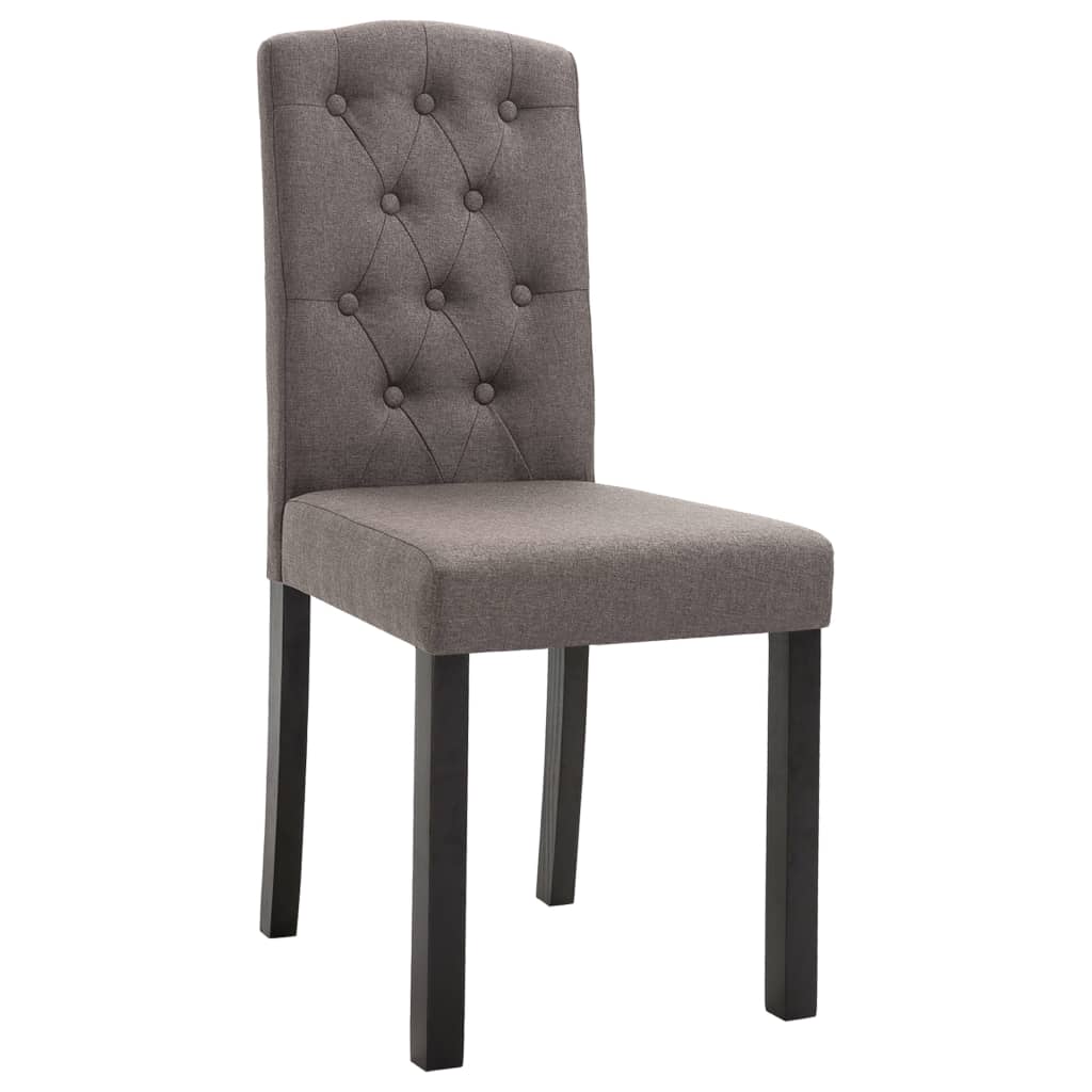 Esszimmerstühle 2 Stück Taupe Stoff