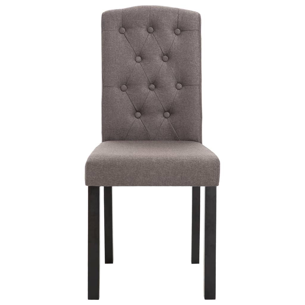 Esszimmerstühle 4 Stück Taupe Stoff
