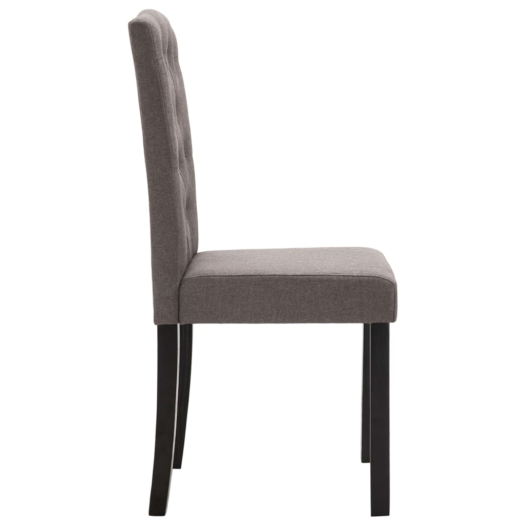 Esszimmerstühle 4 Stück Taupe Stoff
