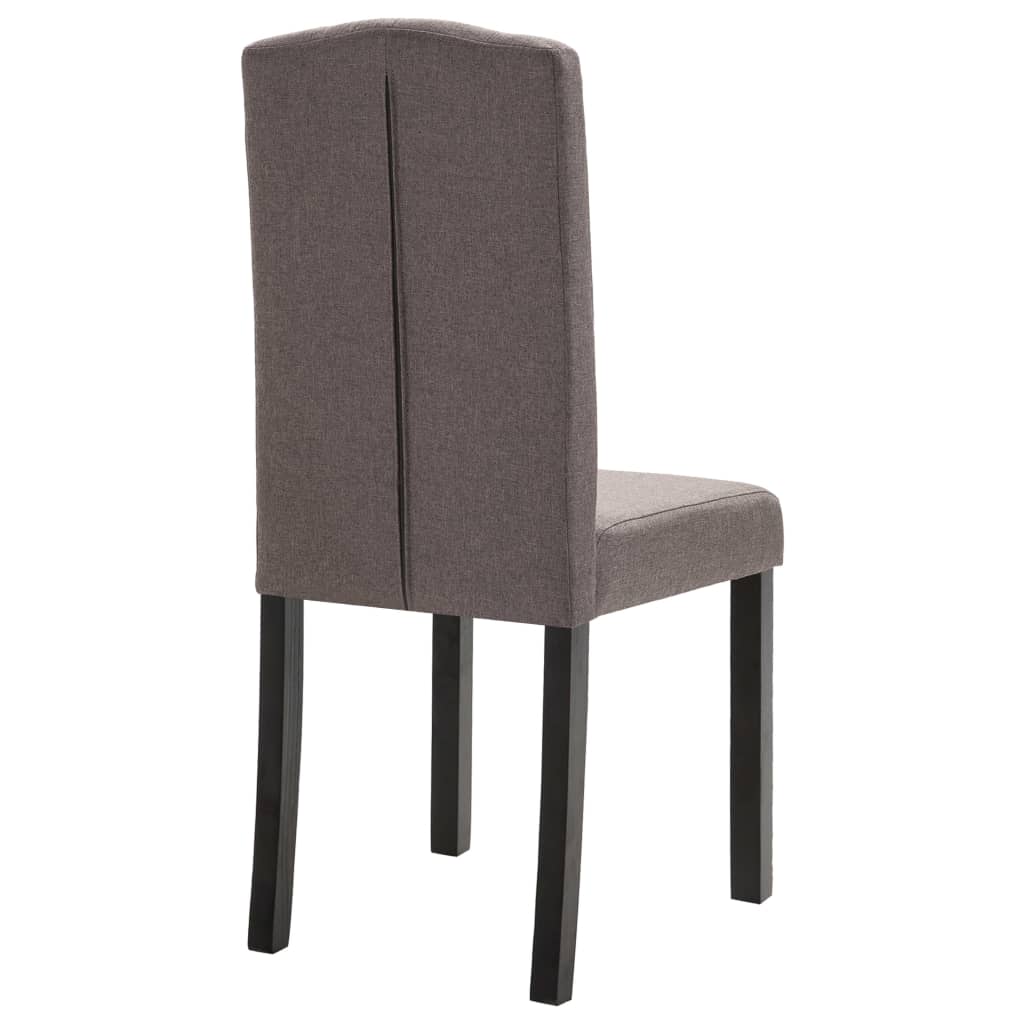 Esszimmerstühle 4 Stück Taupe Stoff