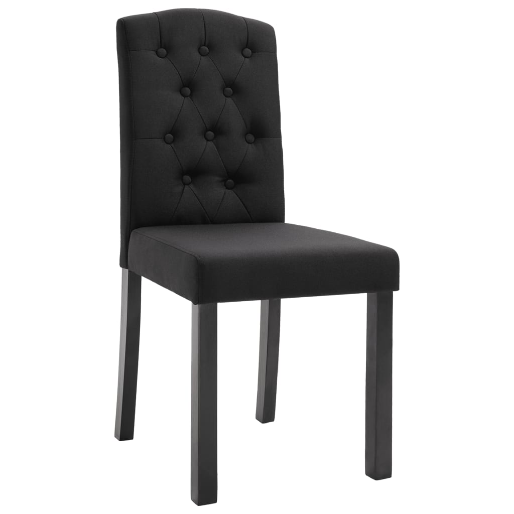 Esszimmerstühle 4 Stk. Schwarz Stoff