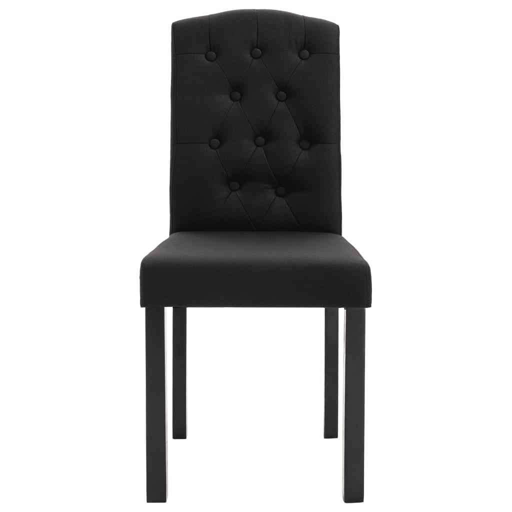 Esszimmerstühle 4 Stk. Schwarz Stoff