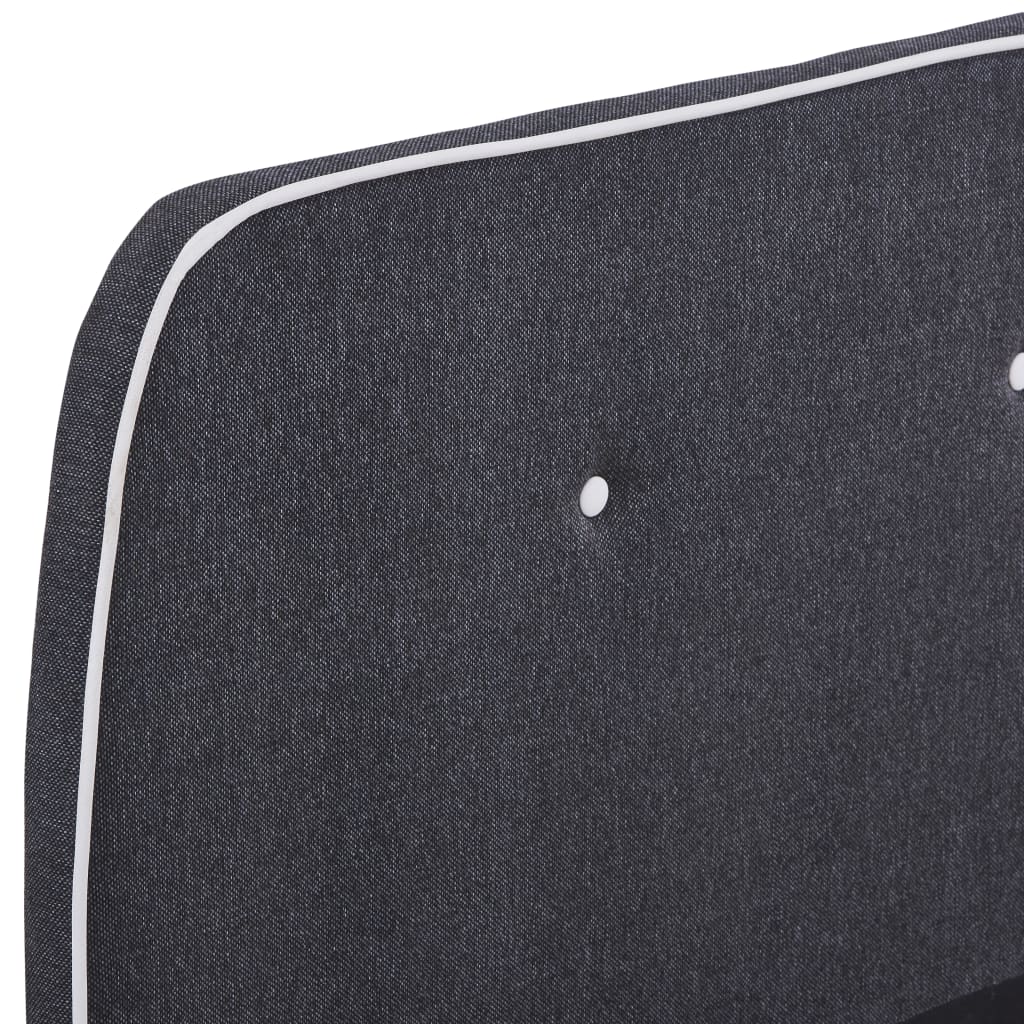 Bed frame dark grey fabric 160 × 200 cm