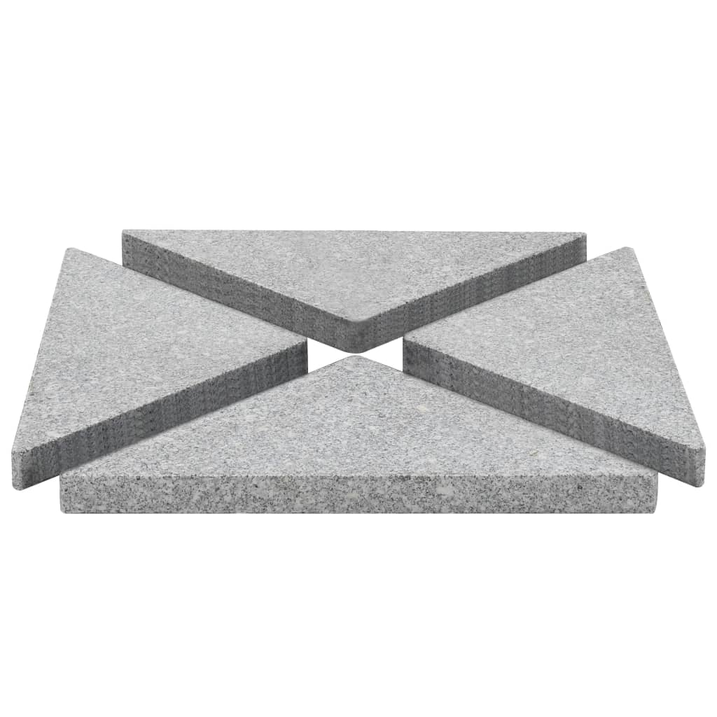 Sonnenschirm-Gewichtsplatten 4 Stk. Dreieckig Garu Granit 60 kg