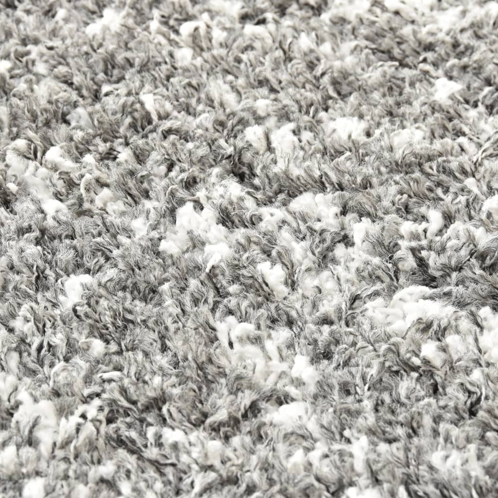 Berberteppich Hochflor PP Grau und Beige 160 × 230 cm