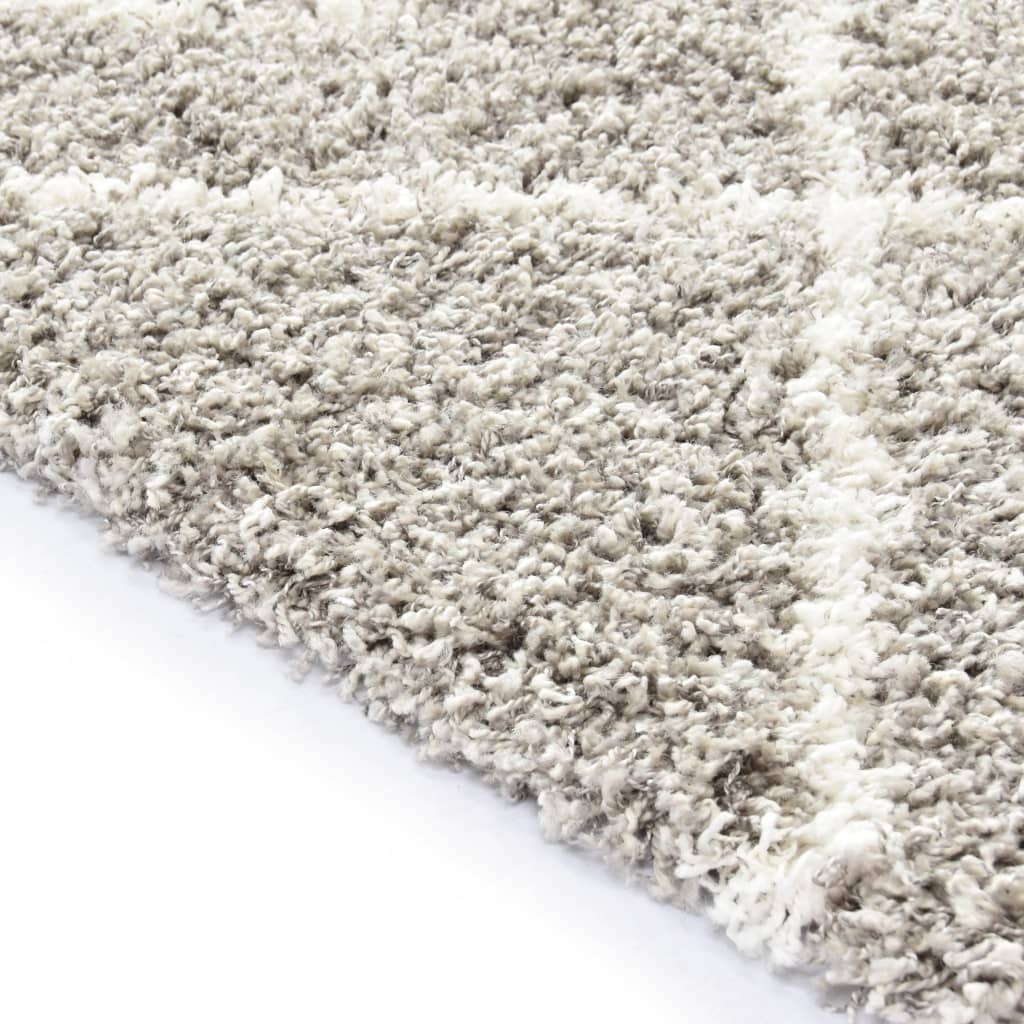 Berberteppich Hochflor PP Sandfarben und Beige 160 × 230 cm
