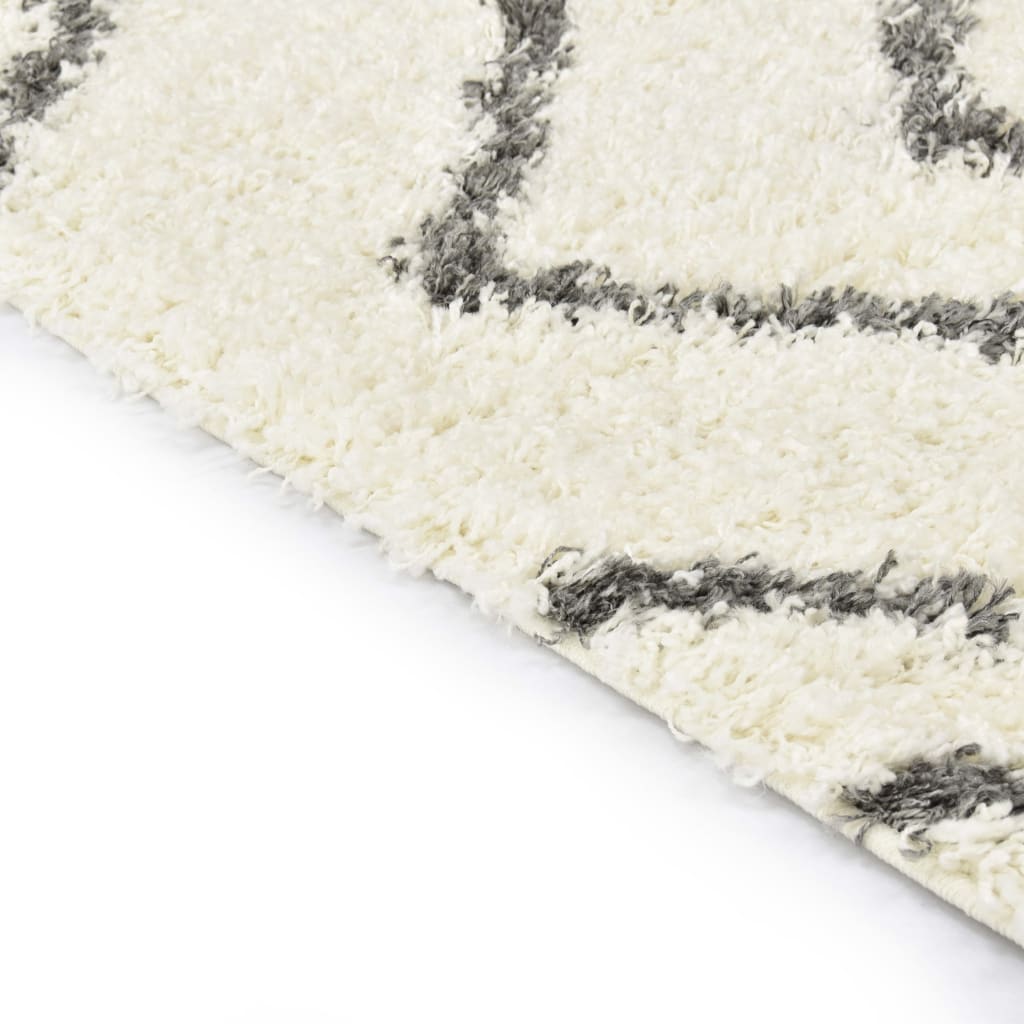 Berberteppich Hochflor PP Beige und Grau 80×150 cm