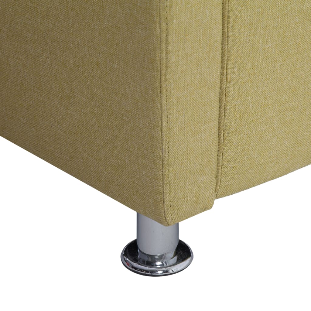 Fauteuil Cube en tissu vert
