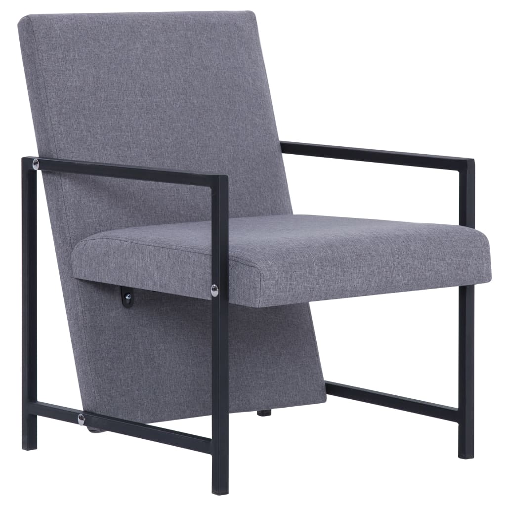 Fauteuil en tissu gris clair