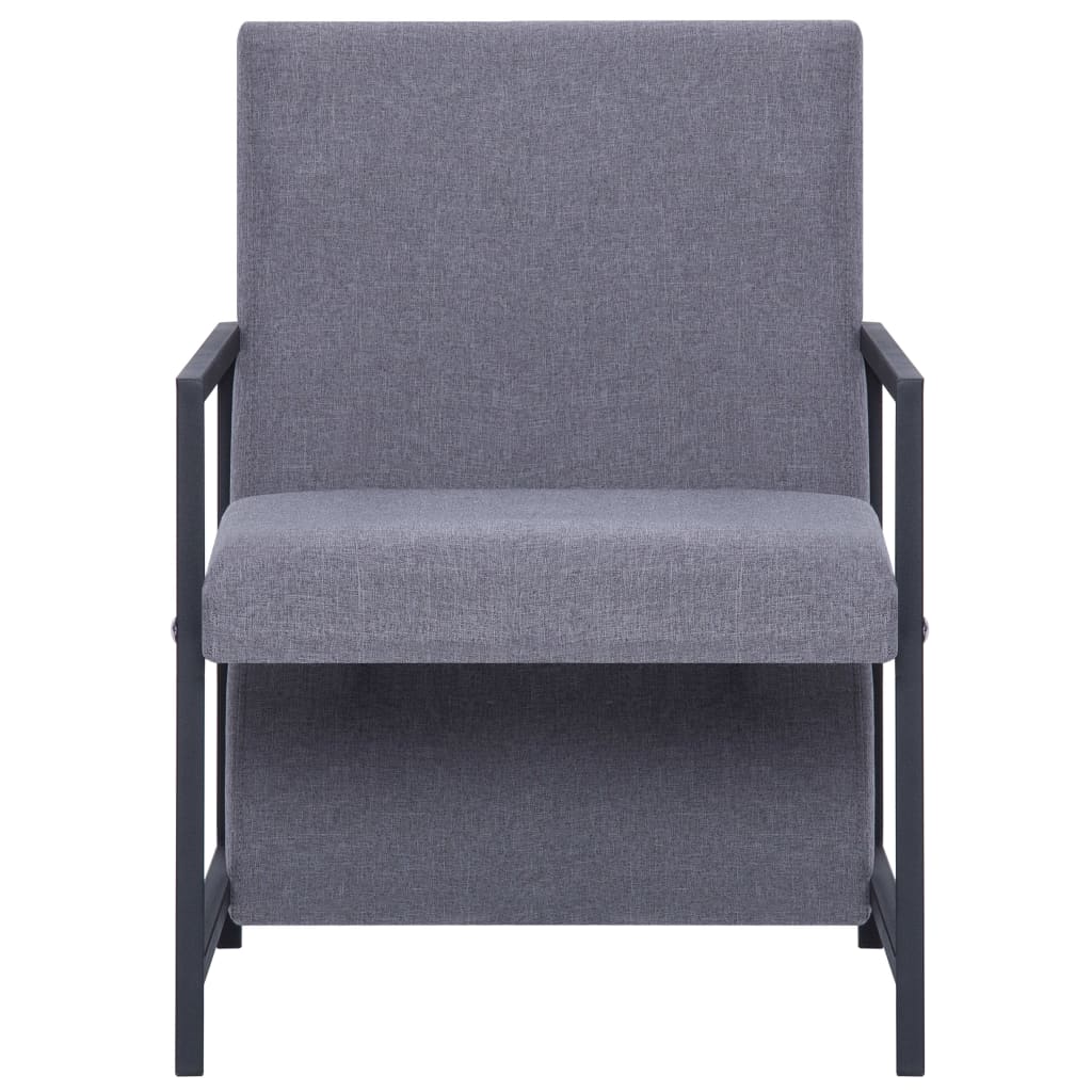 Fauteuil en tissu gris clair