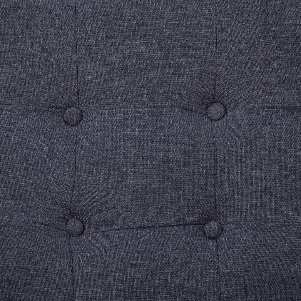 Canapé 2 places avec accoudoirs en acier gris foncé et tissu