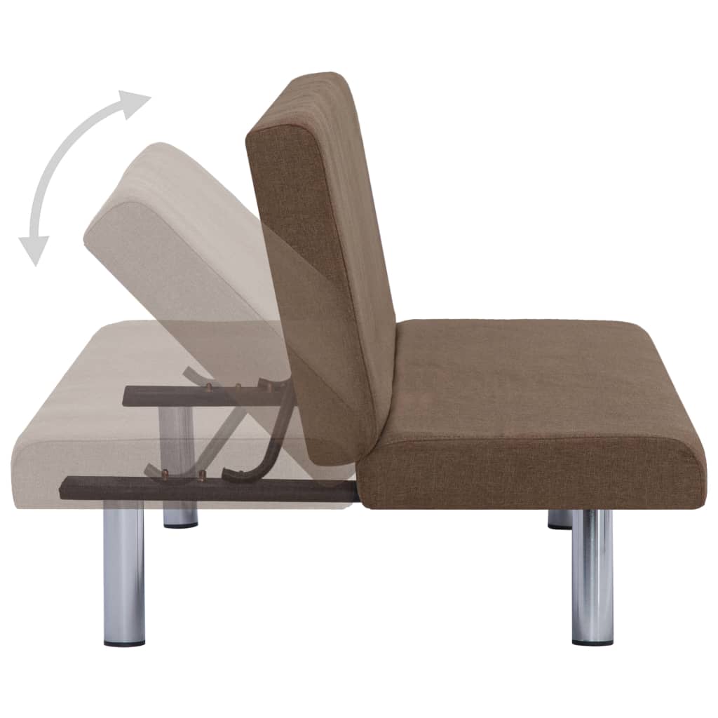 Schlafsofa Braun Polyester