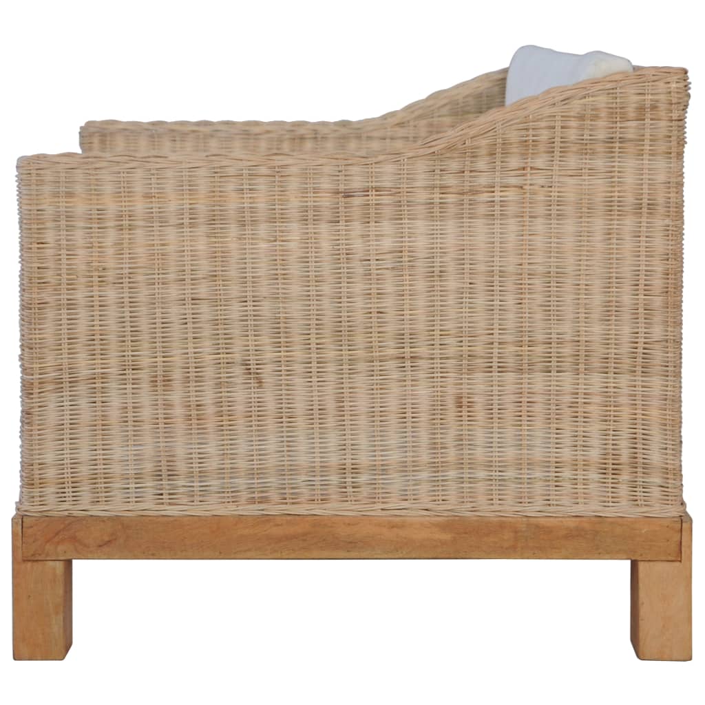 Fauteuil avec coussins en rotin naturel