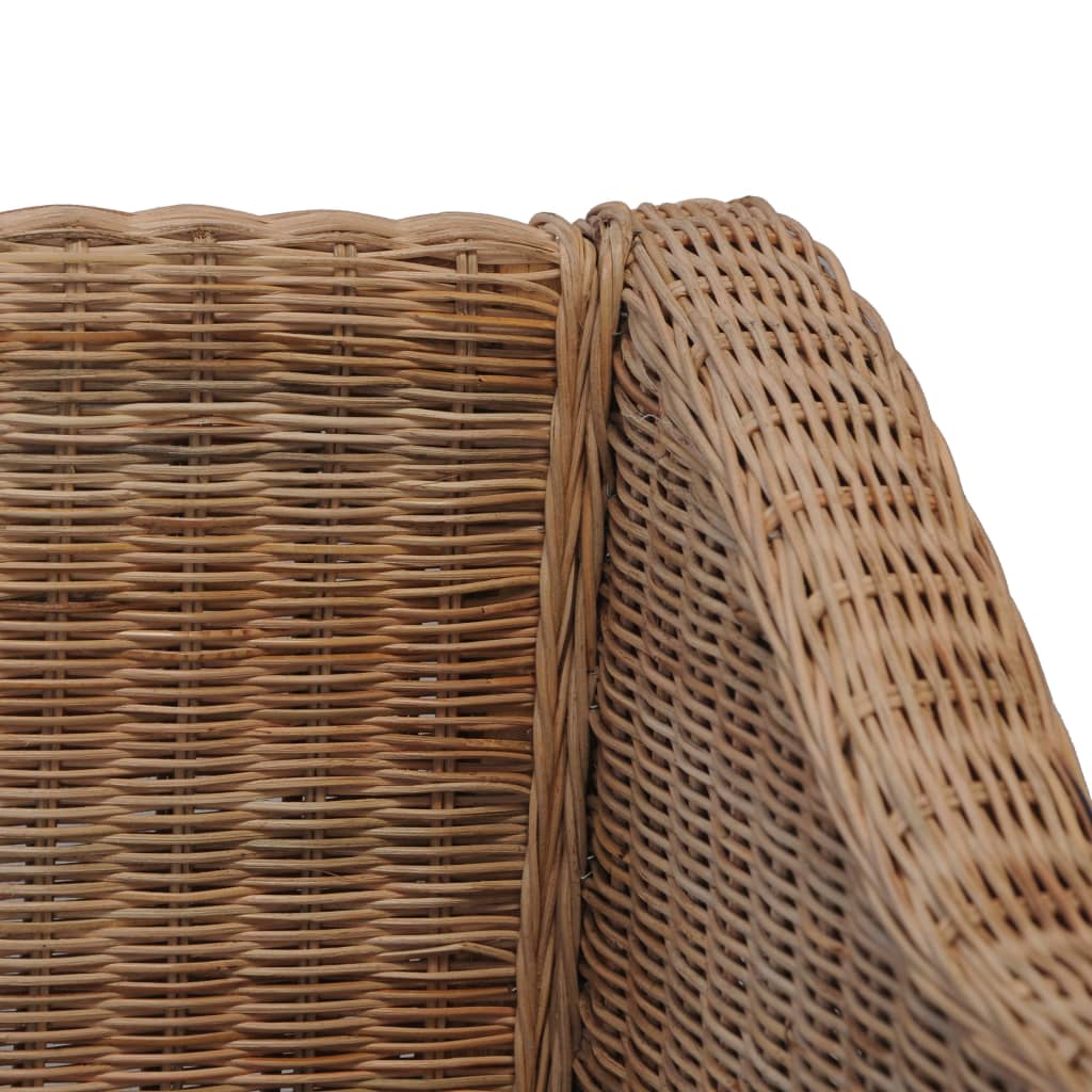 Fauteuil avec coussins en rotin naturel