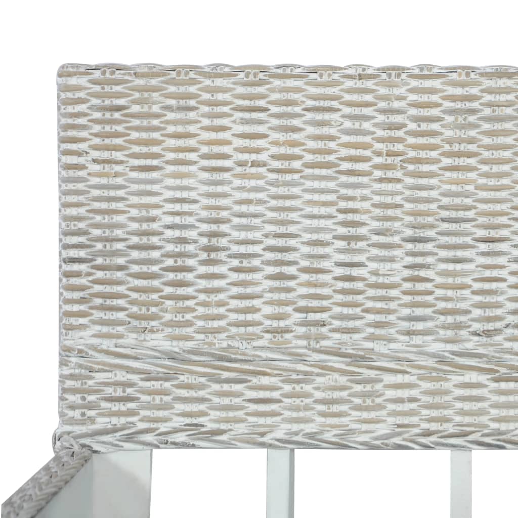 Bed Gray Natural Rattan 180x200 cm