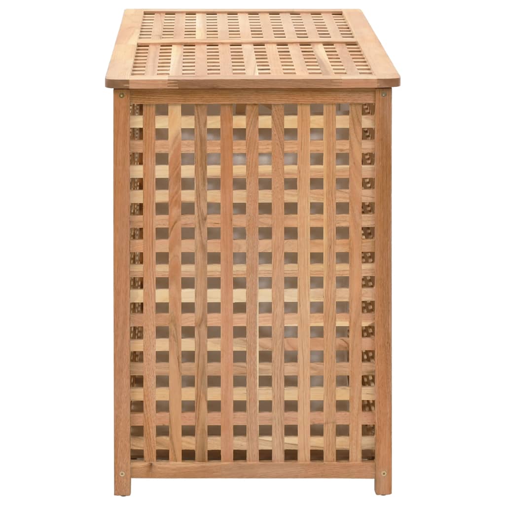 Laundry basket 87.5x46x67 cm solid walnut wood
