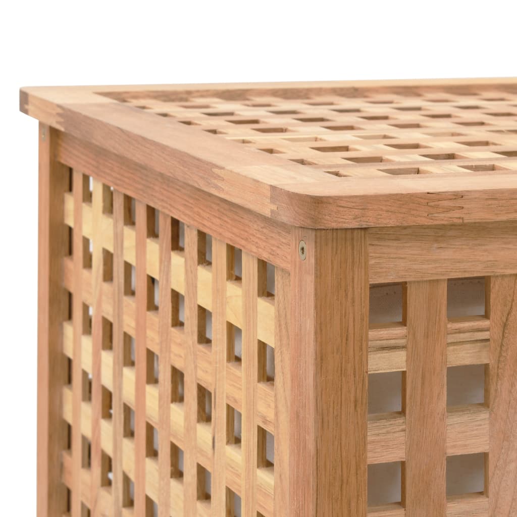 Laundry basket 87.5x46x67 cm solid walnut wood