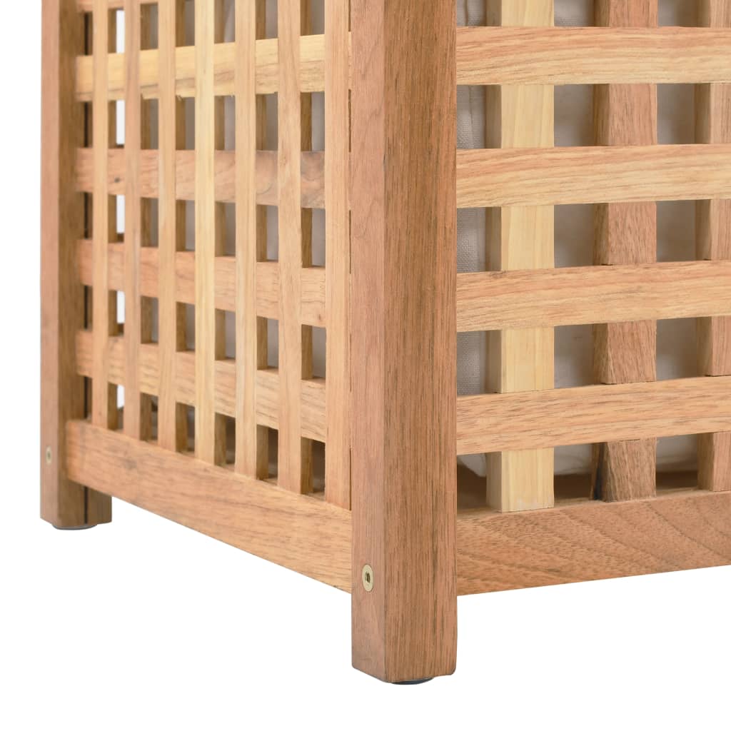 Laundry basket 87.5x46x67 cm solid walnut wood
