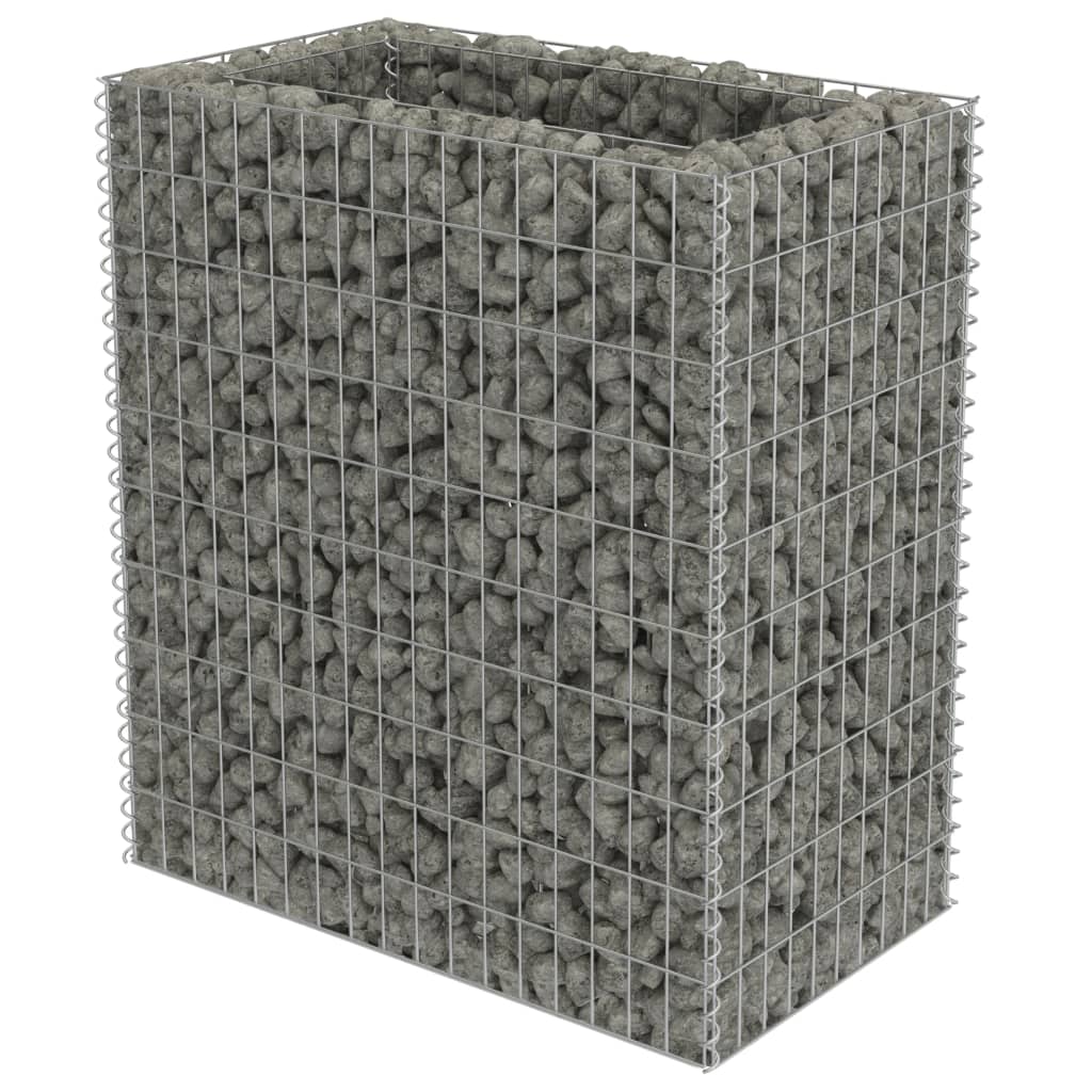 Gabionen-Hochbeet Verzinkter Stahl 90×50×100 cm