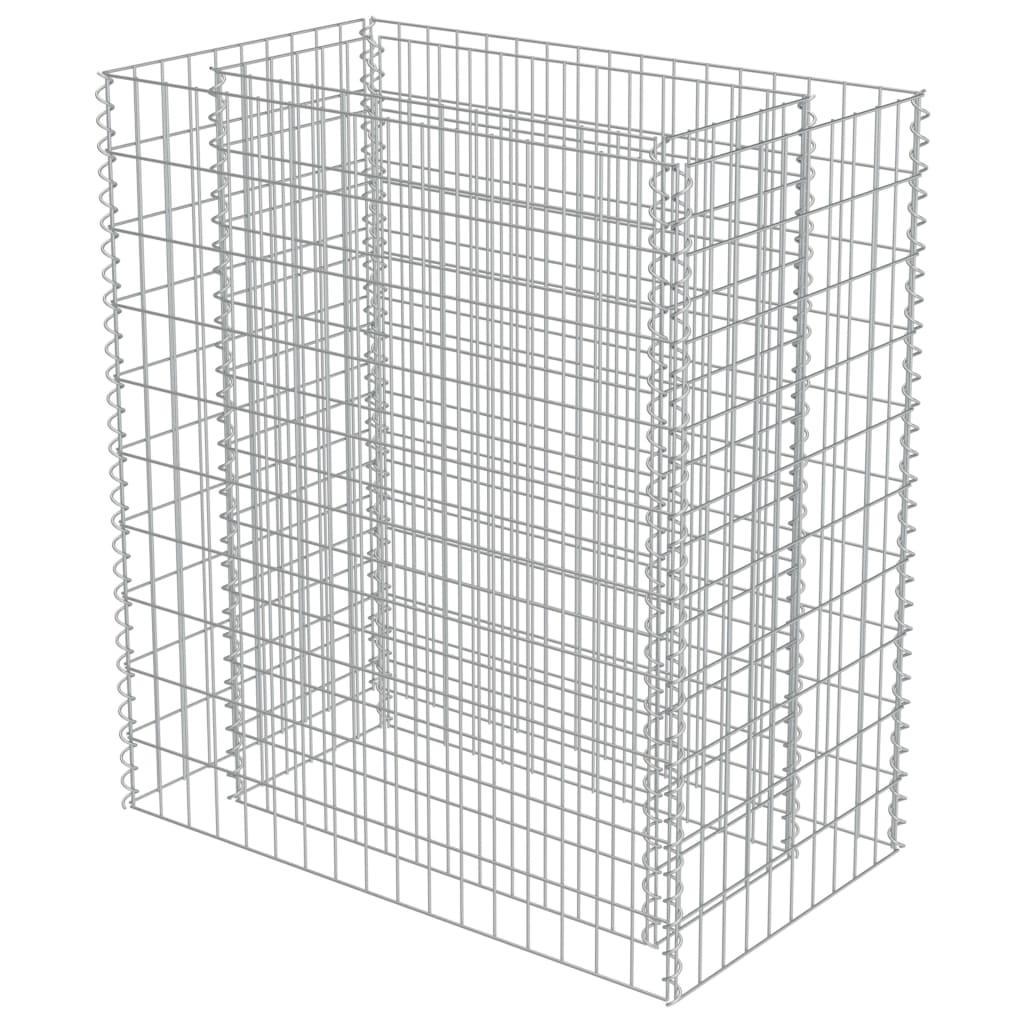 Gabionen-Hochbeet Verzinkter Stahl 90×50×100 cm