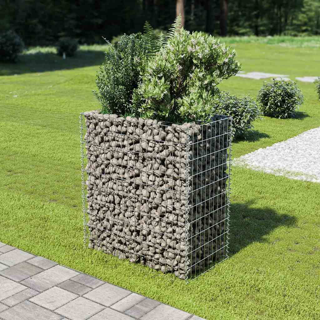 Gabionen-Hochbeet Verzinkter Stahl 90×50×100 cm
