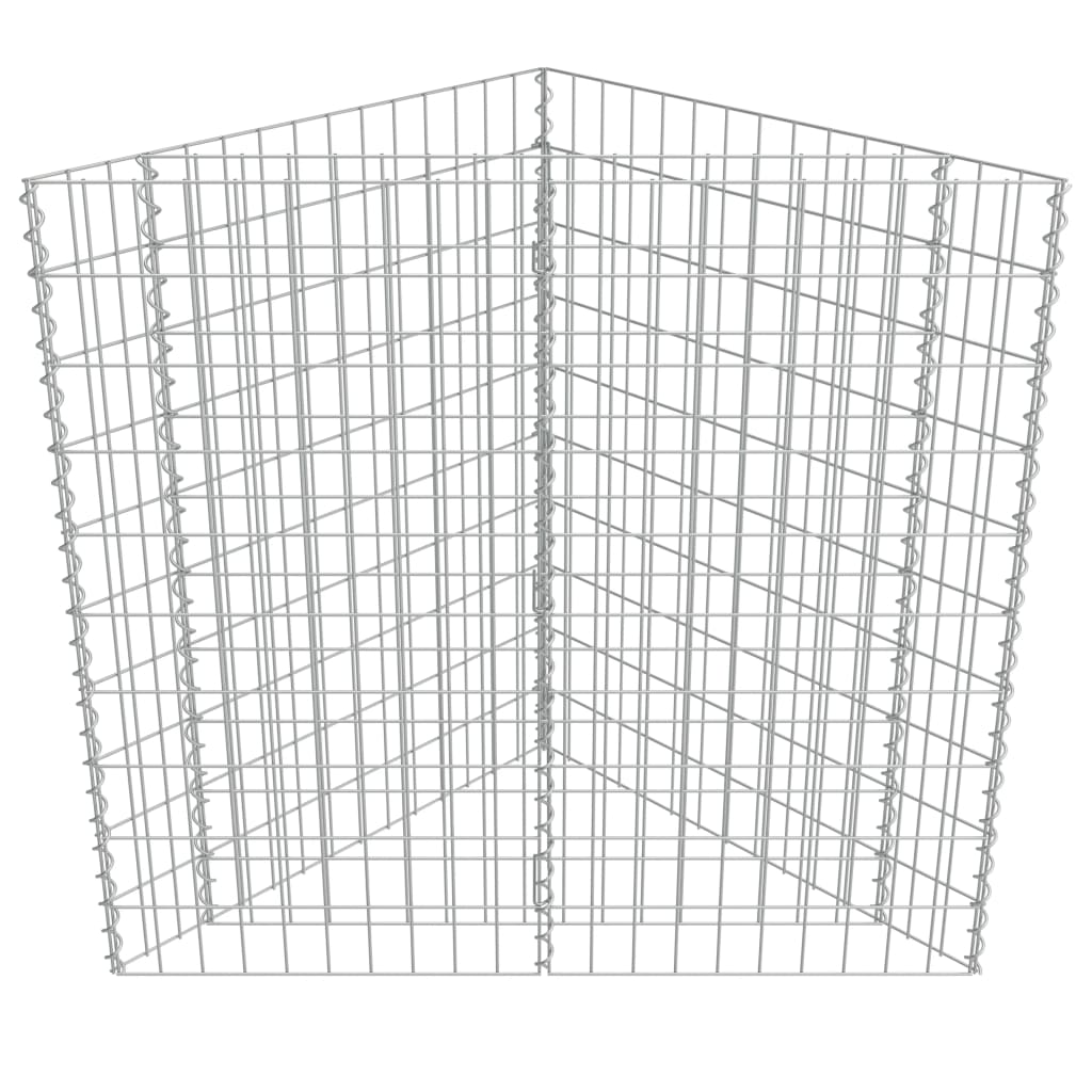 Gabionen-Hochbeet Verzinkter Stahl 75×75×50 cm