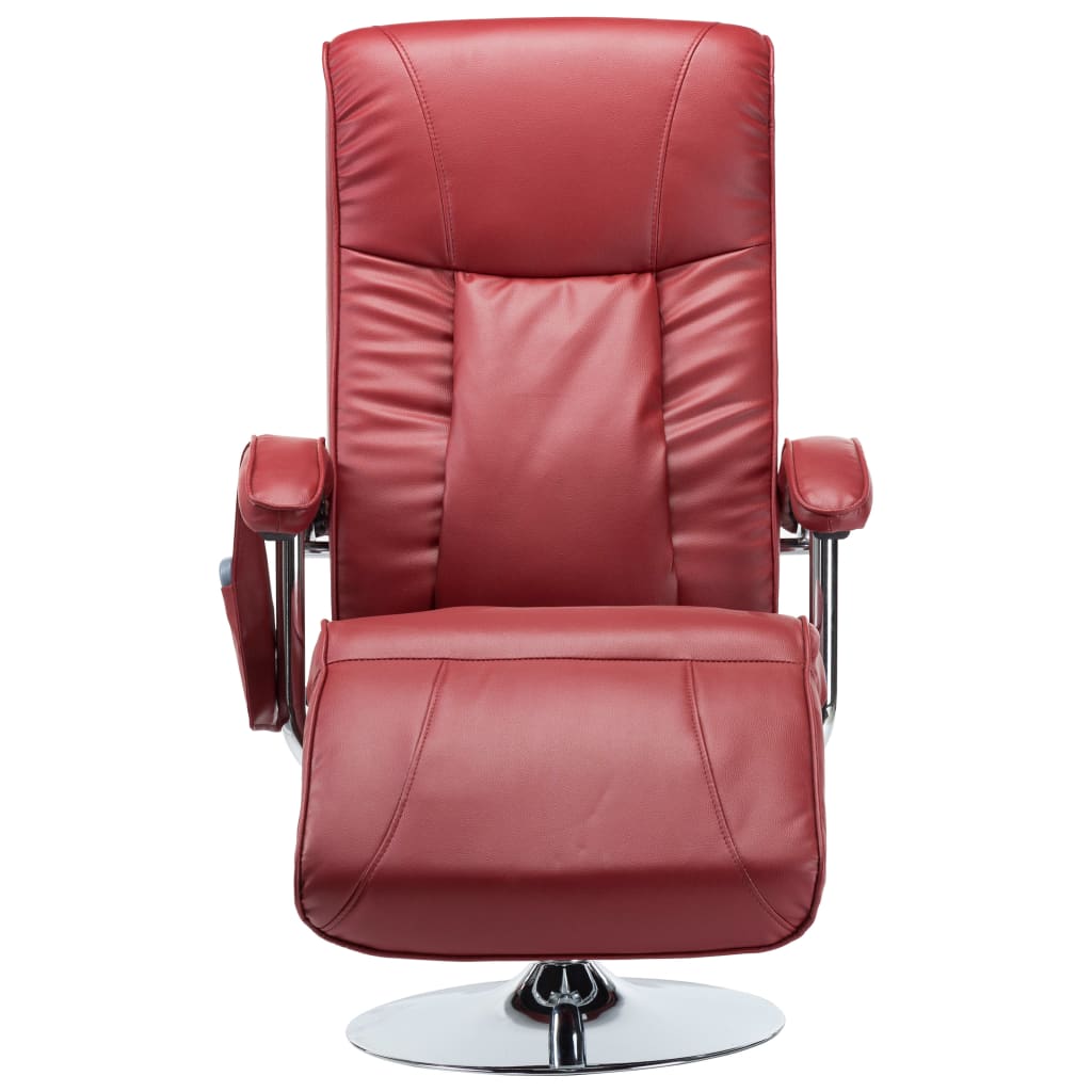 Massagesessel Weinrot Kunstleder