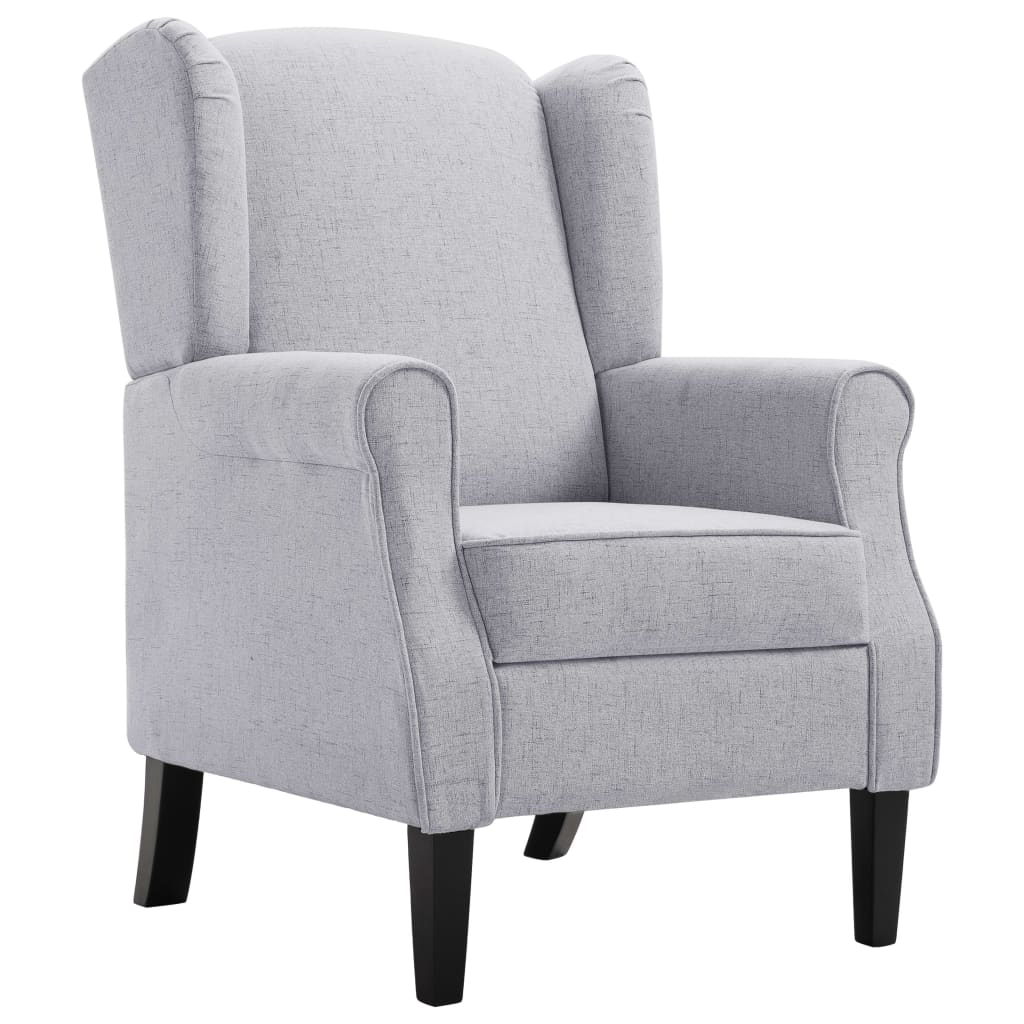 Fauteuil tissu gris clair