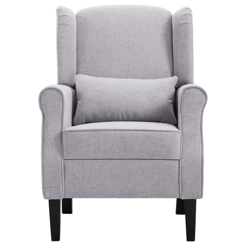 Fauteuil tissu gris clair