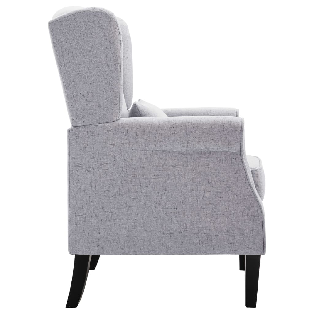 Fauteuil tissu gris clair