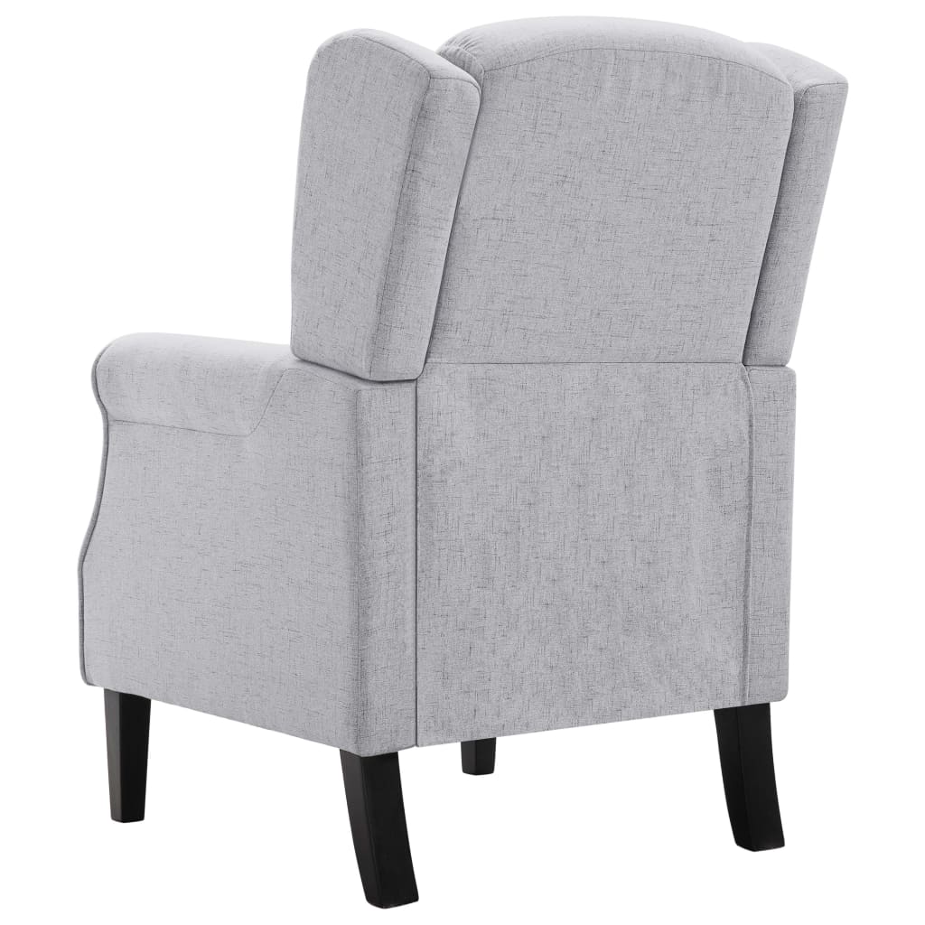 Fauteuil tissu gris clair