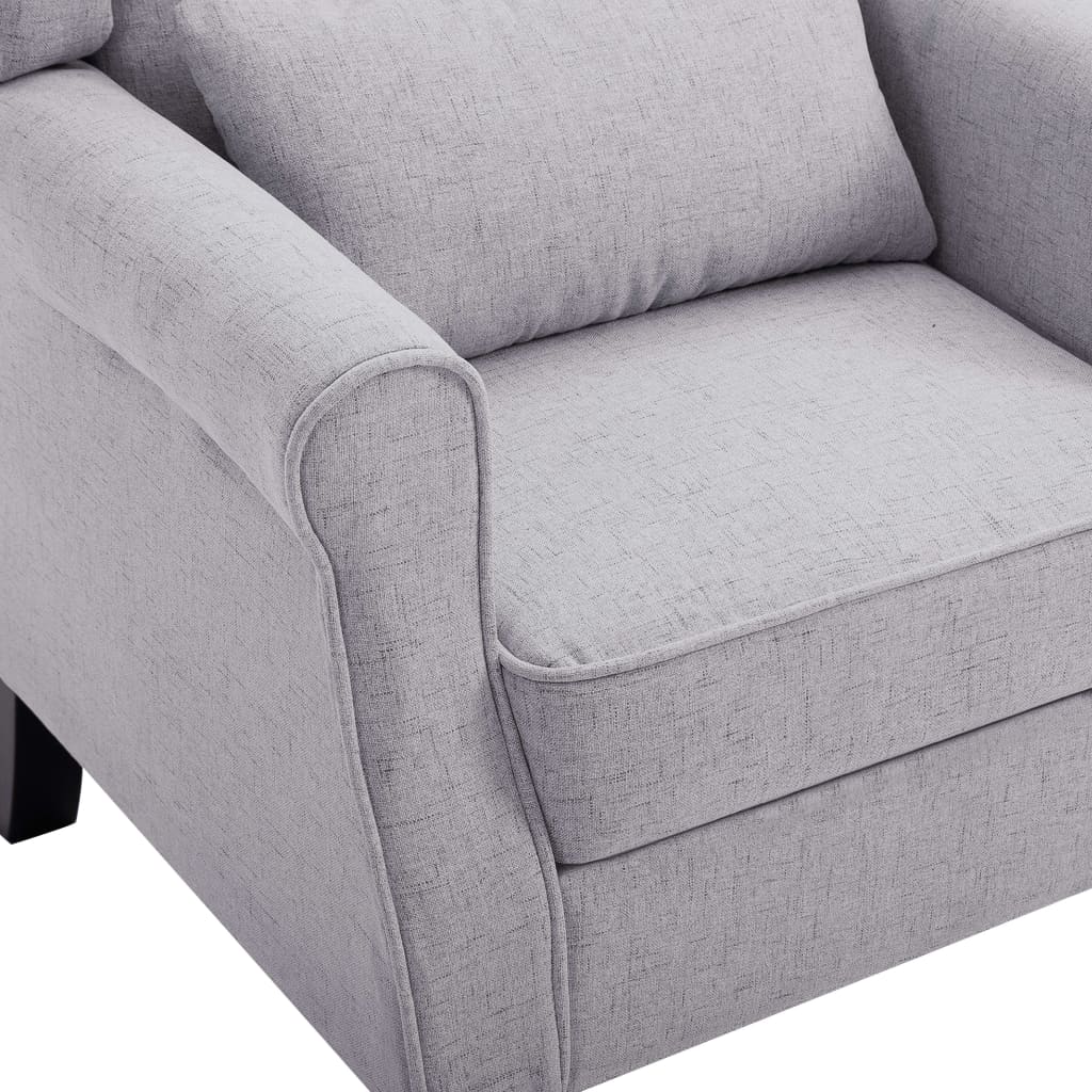 Fauteuil tissu gris clair