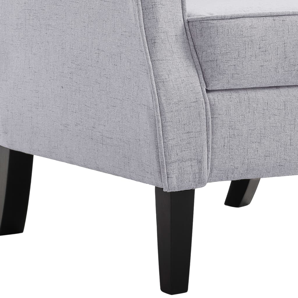 Fauteuil tissu gris clair