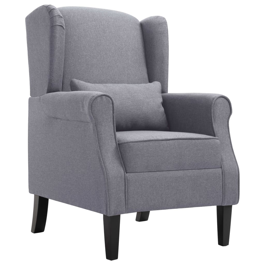 Fauteuil tissu gris foncé