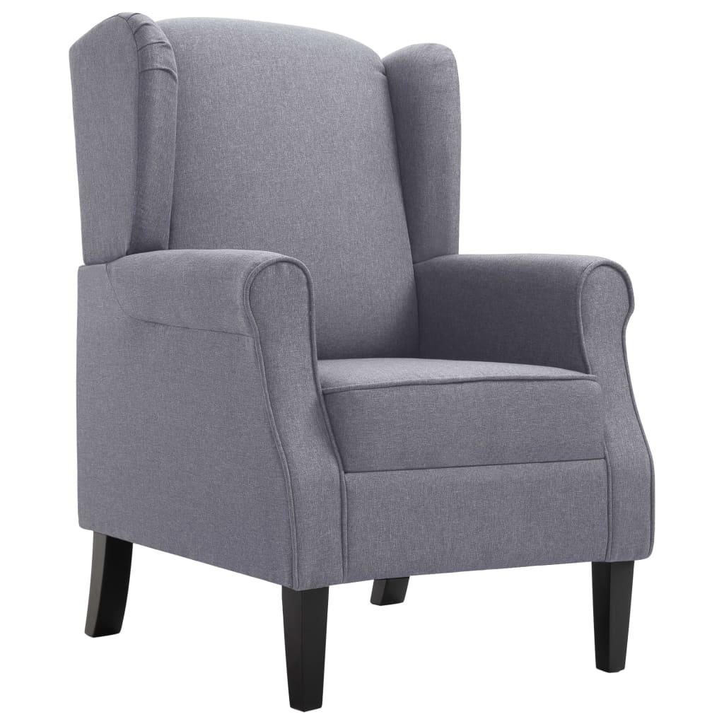 Fauteuil tissu gris foncé