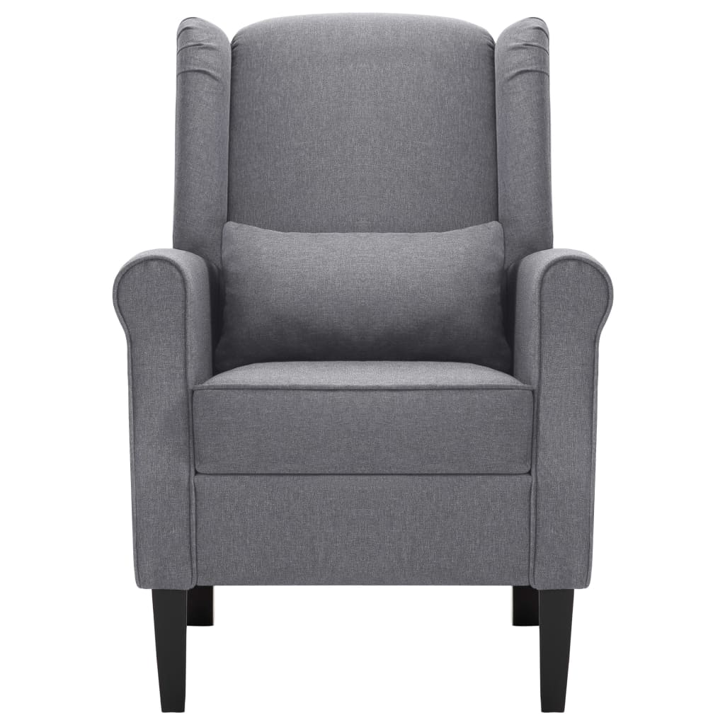 Fauteuil tissu gris foncé