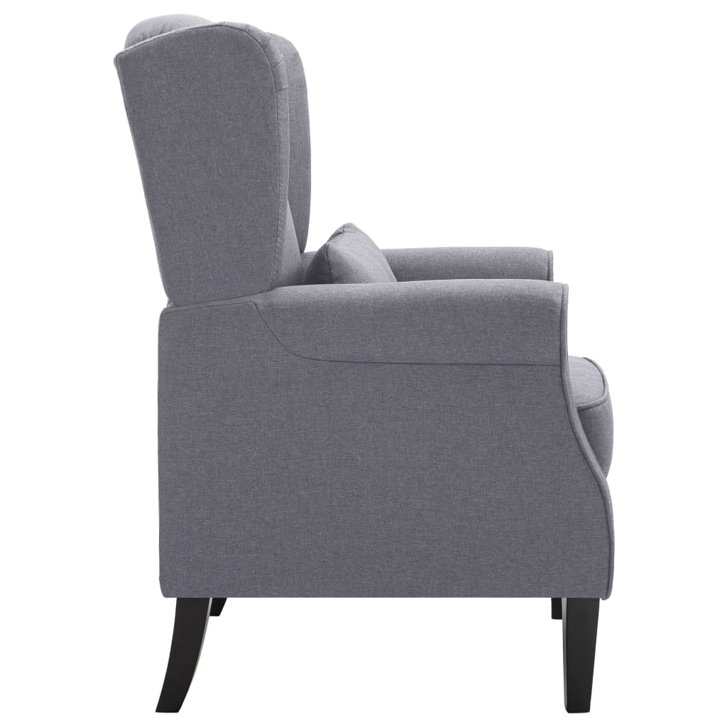 Fauteuil tissu gris foncé