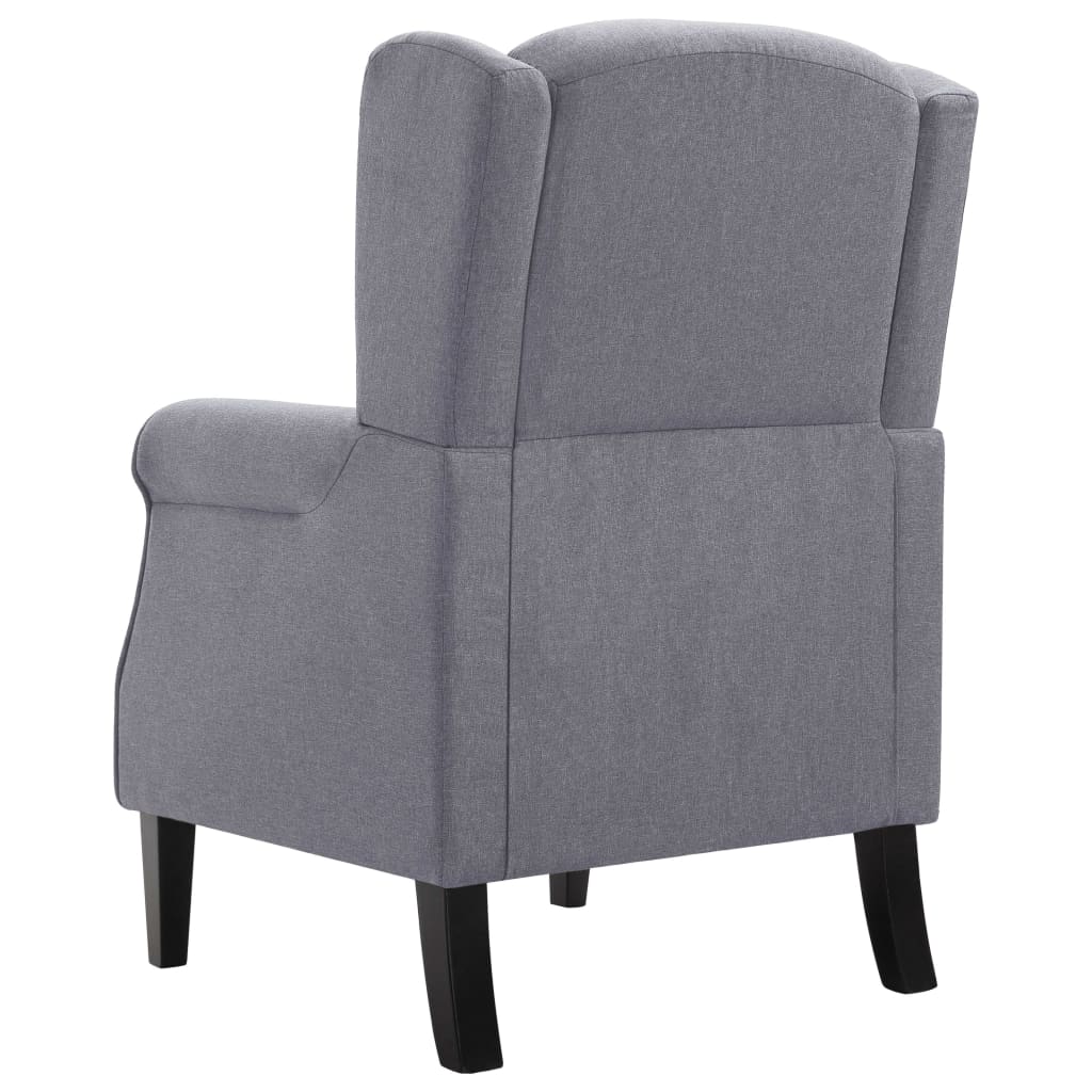 Fauteuil tissu gris foncé
