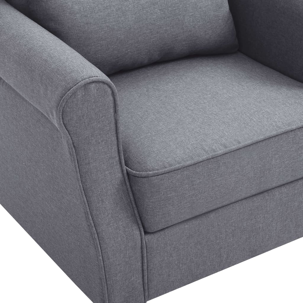 Fauteuil tissu gris foncé